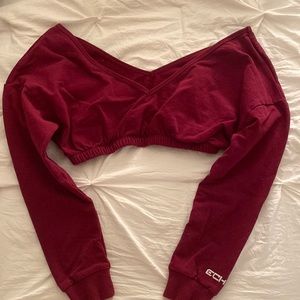 ECHT Off-the-Shoulder Cropped Workout Top